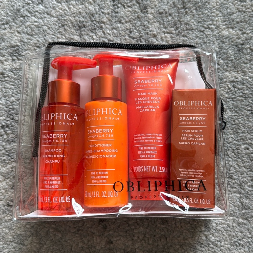 Obliphica Professional Haircare Travel Set NWT